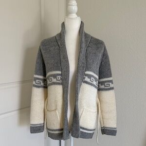 Gray and Cream Knit sweater